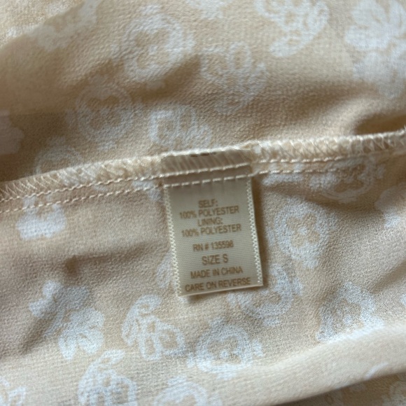 NWT! Fair Haven Women’s Beige&White Paisley Floral High Low Ruffled Dress Sz S - Picture 10 of 11